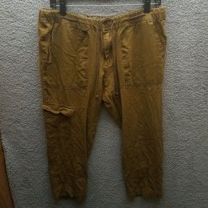 Hei Hei Women's 10P Brown Capri Cargo Pants 34" 23.5" 9"